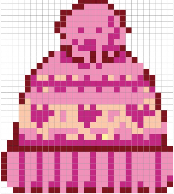 Bobble Hat color by number pixel art