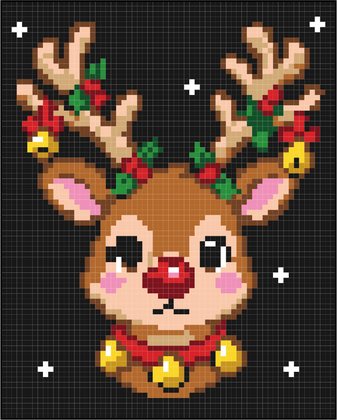 Reindeer pixel art from the book