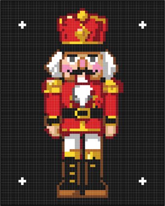 Nutcracker pixel art from the book