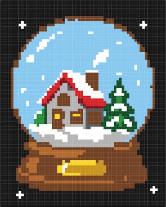 Snow Globe pixel art from the book