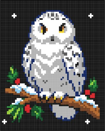 Snowy Owl pixel art from the book