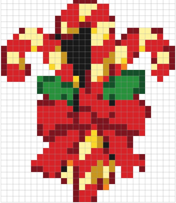 Candy Canes color by number pixel art