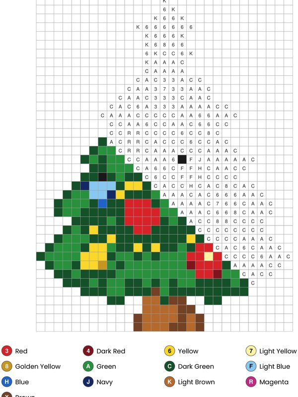 Christmas Tree page partly colored