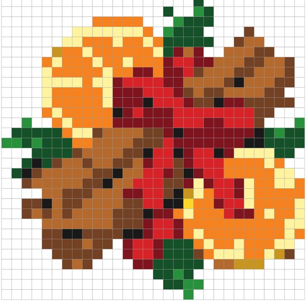 Cinnamon & Orange color by number pixel art