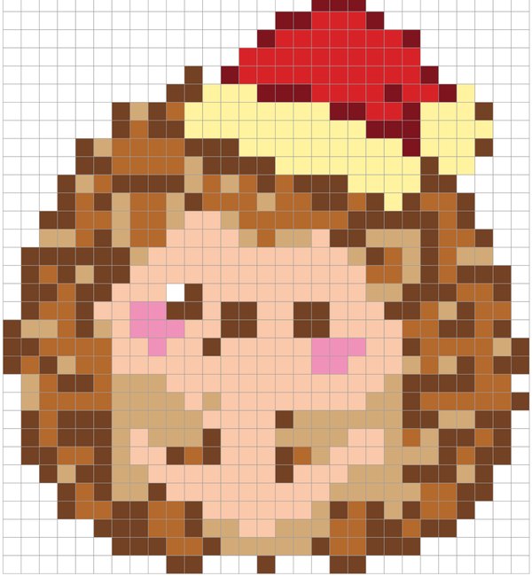 Hedgehog color by number pixel art