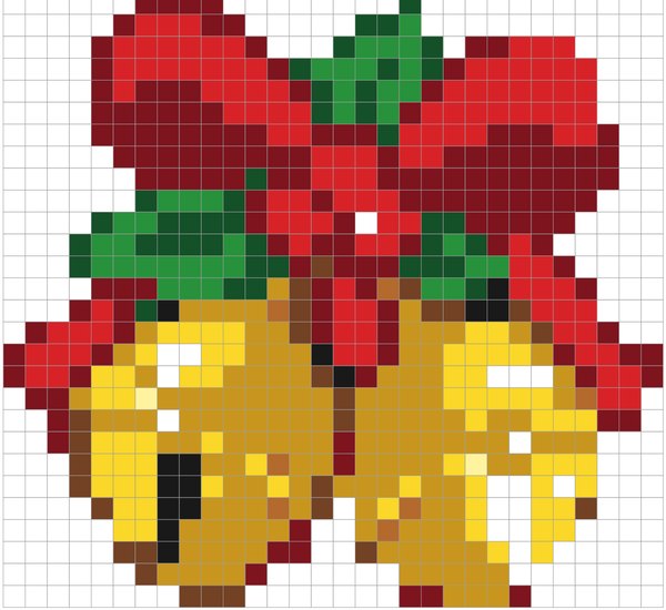 Jingle Bells color by number pixel art