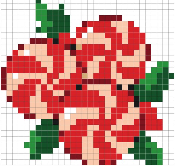 Peppermints color by number pixel art