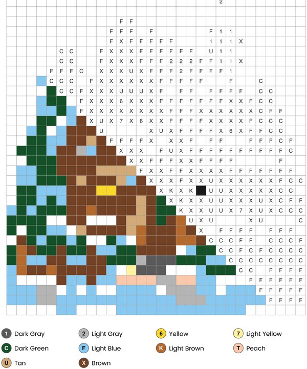 Snowy Cottage page partly colored